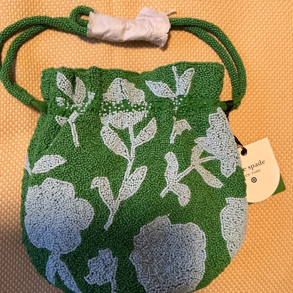 Kate Spade x Target Beaded Rose Drawstring Bucket Bag NWT - Picture 4 of 4
